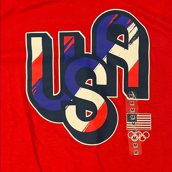 NWT Fanatics Red Team USA Olympics Men's Tee size Medium Bright Red - Picture 6 of 7